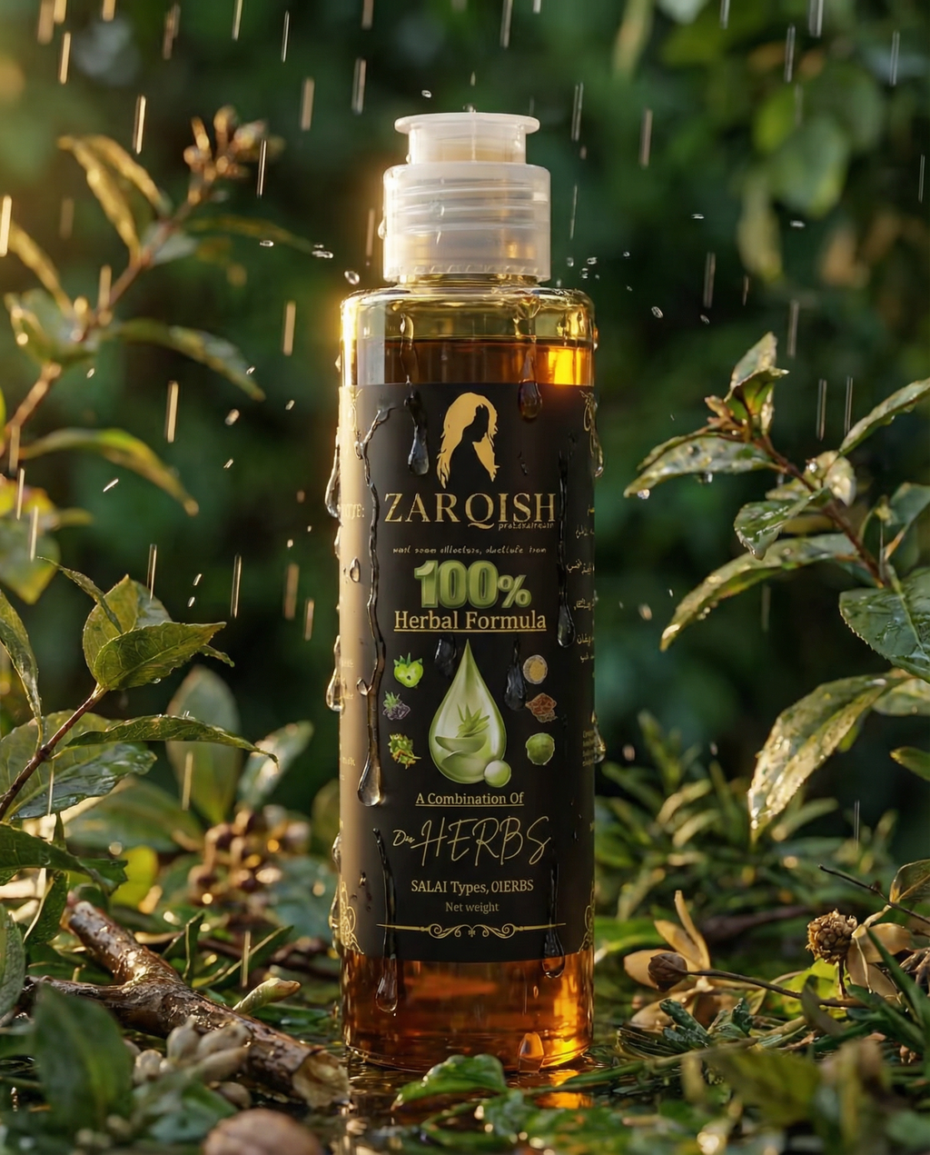 Zarqish Organic Herbal Hair Oil – Best Hair Oil for Hair Growth in Pakistan